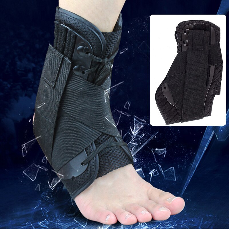 Ankle Brace Support Stabilizer Sports Football Compression Adjustable Lace Up Ankle Socks Protector Orthosis
